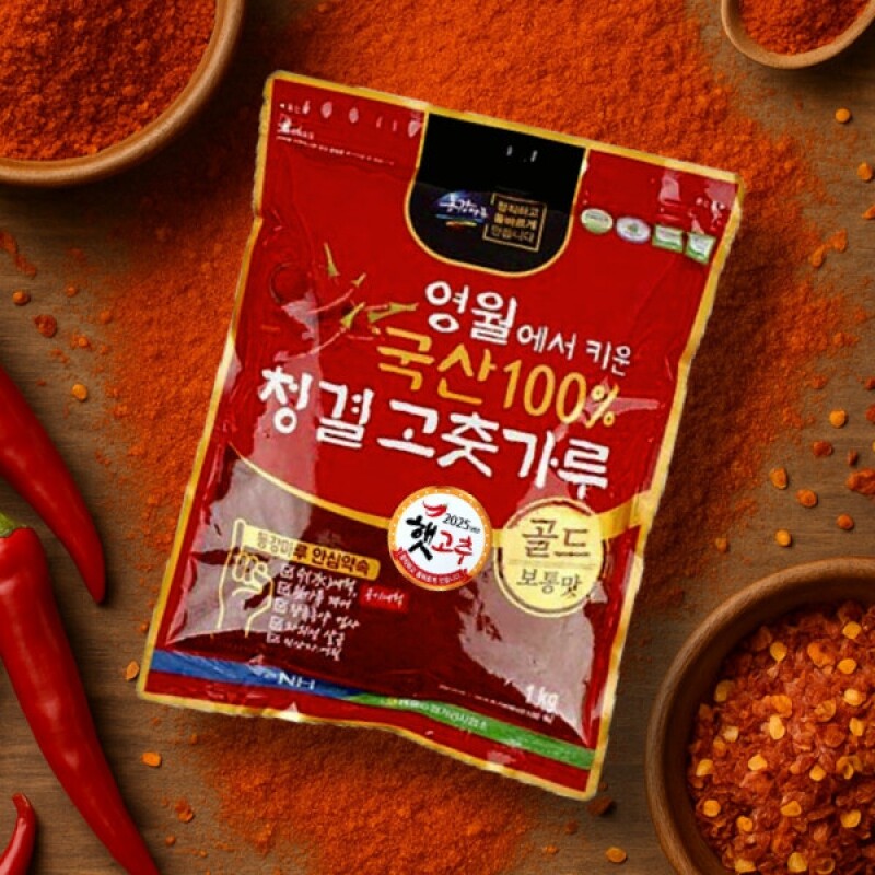 영월몰,[영월농협] [25년산] 햇 청결고춧가루 1kg(보통맛)